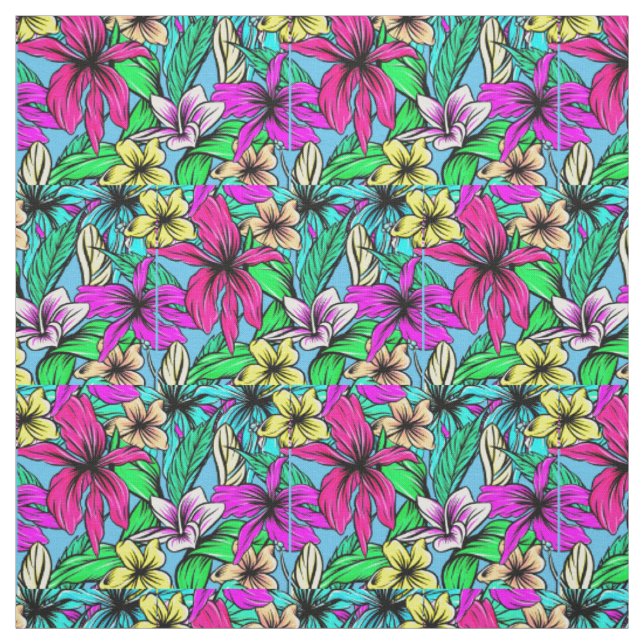 Tropical Flower Mix Thunder_Cove Fabric (Swatch)