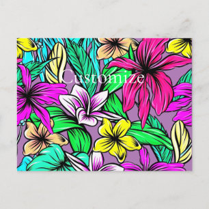 Tropical Flower Mix Thunder_Cove Holiday Postcard