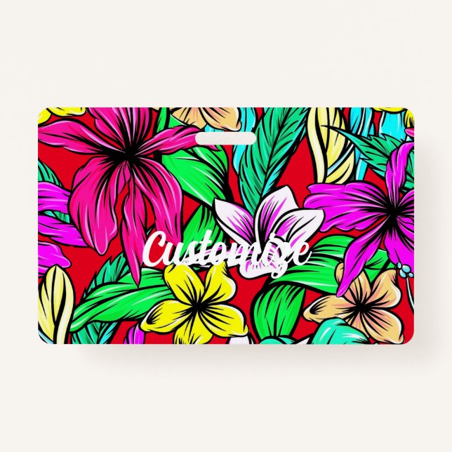 Tropical Flower Mix Thunder_Cove ID Badge (Front)