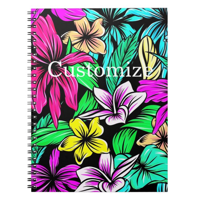 Tropical Flower Mix Thunder_Cove Notebook (Front)