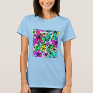 Tropical Flower Mix Thunder_Cove T-Shirt