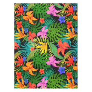 Tropical flower monstera leaf Hawaiian colorful  Tablecloth
