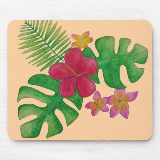 Tropical flower mouse mat (Front)