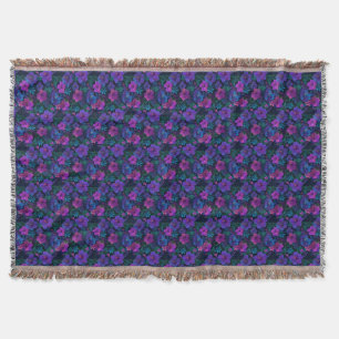 Tropical Flower Nursery Decor Romantic Lap Throw Blanket