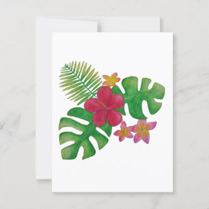 Tropical flower postcard