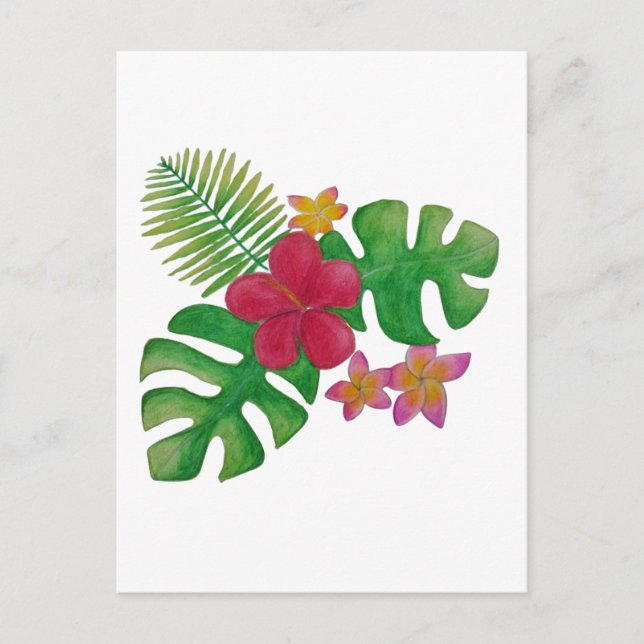 Tropical flower postcard (Front)