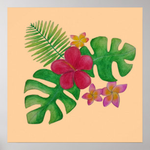 Tropical flower poster