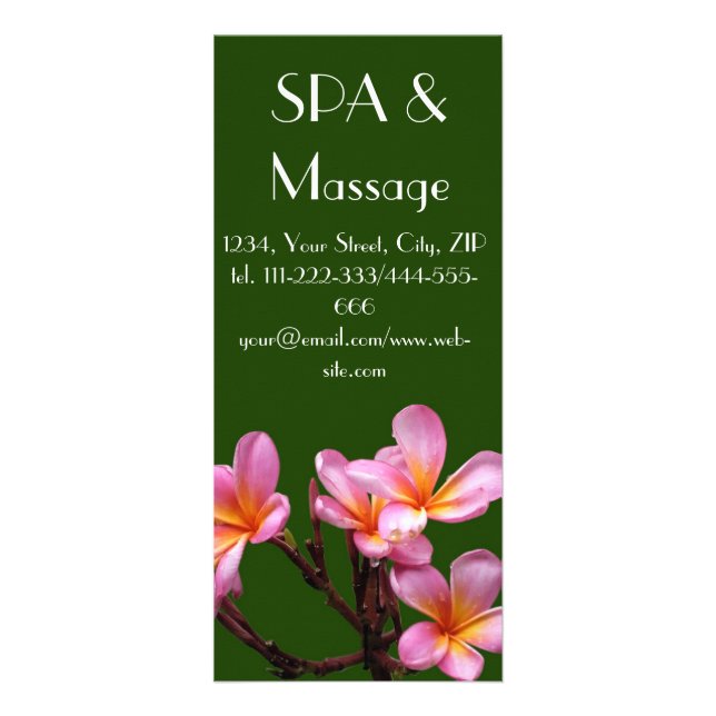 Tropical flower rack card (Front)