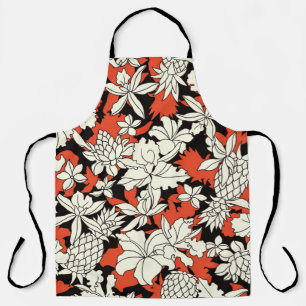 Tropical Flower Seamless Exotic Pattern Apron
