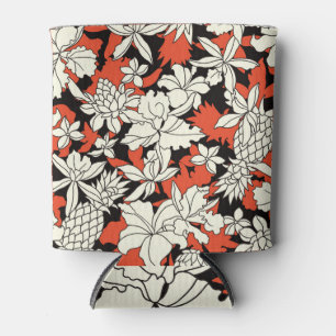 Tropical Flower Seamless Exotic Pattern Can Cooler