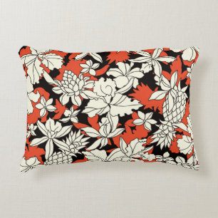 Tropical Flower Seamless Exotic Pattern Decorative Cushion