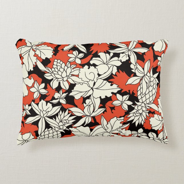Tropical Flower Seamless Exotic Pattern Decorative Cushion (Front)