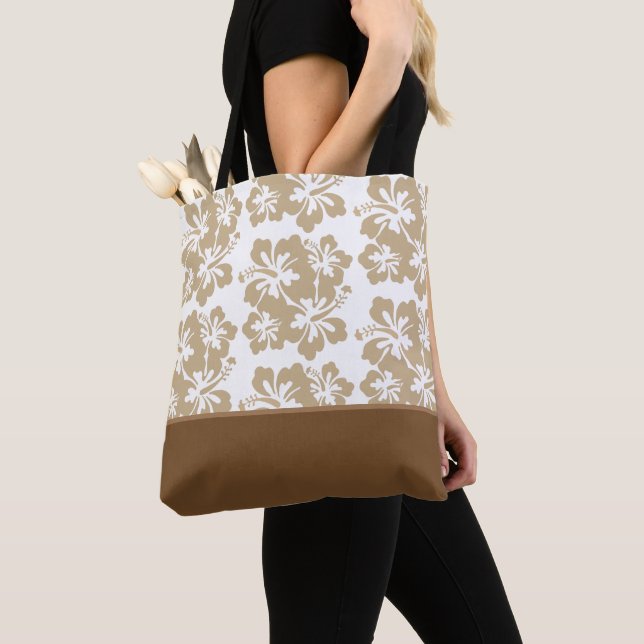 Tropical Flower Tote Bag (Close Up)