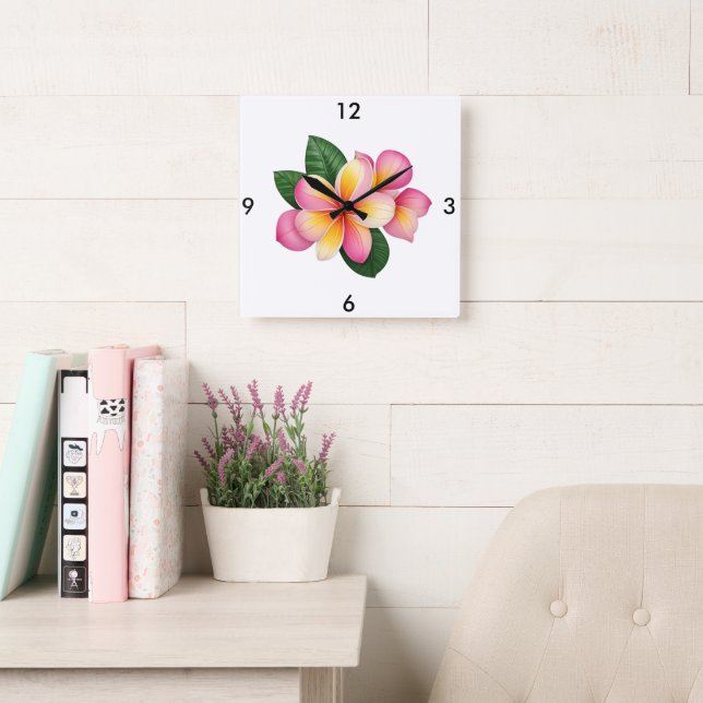 Tropical Flower Wall Clock (Reading Room)
