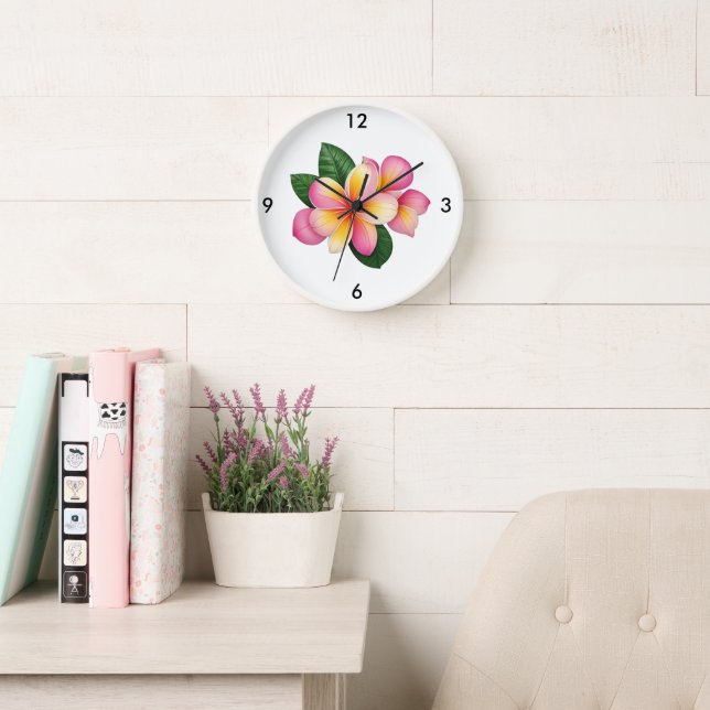 Tropical Flower Wall Clock (Reading Room)