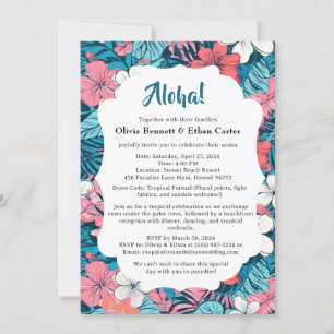 Tropical Flower Wedding Invitation