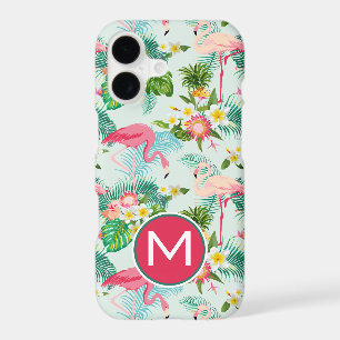 Tropical Flowers And Birds   Add Your Initial