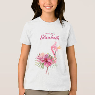 Tropical Flowers And Ferns Tri-Blend Shirt