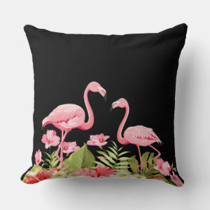 Tropical Flowers And Flamingos-32146 Cushion
