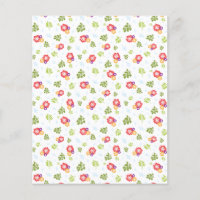 Tropical Flowers and Leaves Scrapbooking Paper