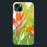 Tropical Flowers | Bird of Paradise iPhone 13 Case<br><div class="desc">Watercolor Tropical Flowers 2 Artist: Tim OToole</div>