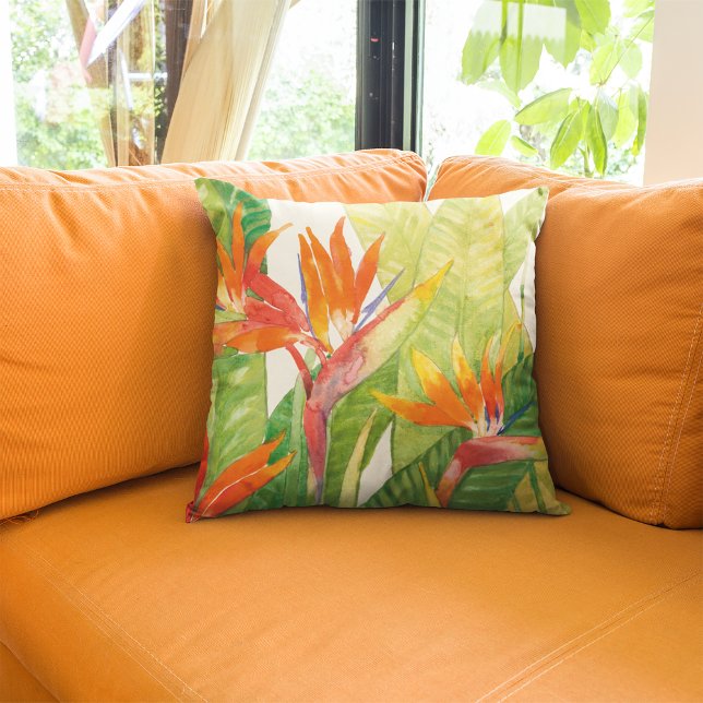 Tropical Flowers | Bird of Paradise Cushion (Creator Uploaded)