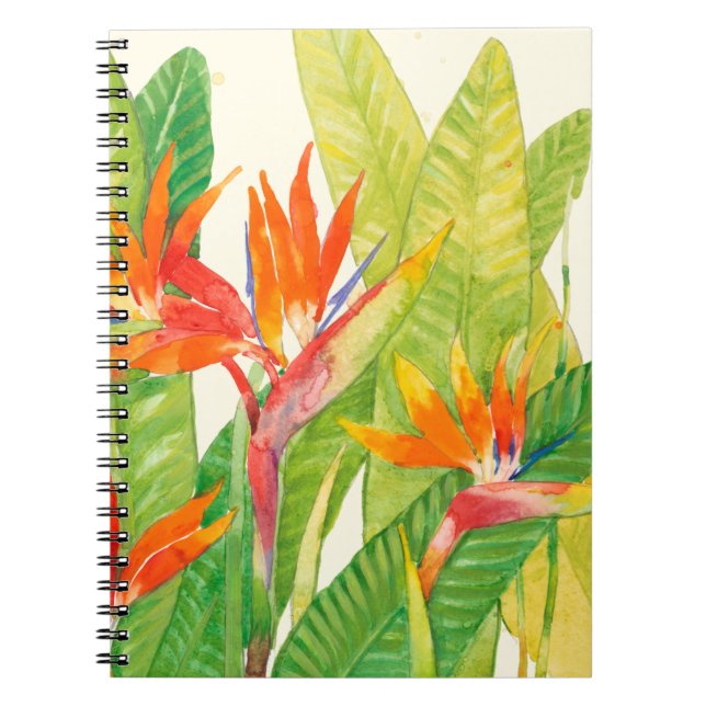 Tropical Flowers | Bird of Paradise Notebook (Front)