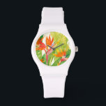 Tropical Flowers | Bird of Paradise Watch<br><div class="desc">Watercolor Tropical Flowers 2 Artist: Tim OToole</div>