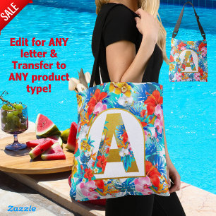 Tropical Flowers Bridal Party Gifts Bridesmaid Mum Crossbody Bag