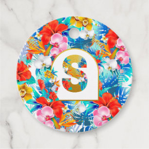 Tropical Flowers Bridal Party Gifts Bridesmaid Mum Favour Tags