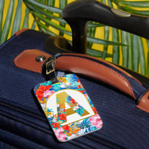 Tropical Flowers Bridal Party Gifts Bridesmaid Mum Luggage Tag