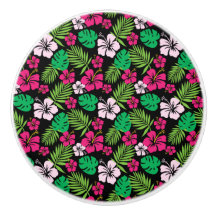 Tropical Flowers Cabinet - Drawer Knobs