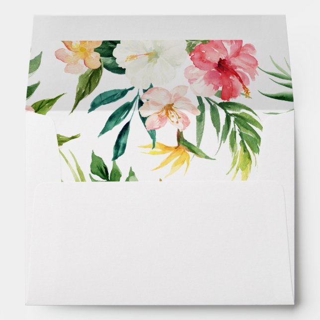 Tropical Flowers Envelope (Back (Bottom))
