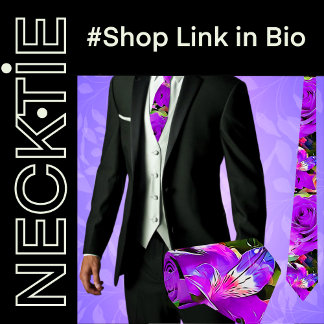 Tropical Flowers Floral Tie