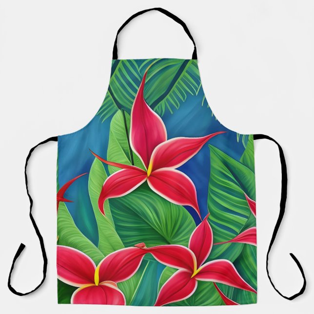 Tropical Flowers Four Apron (Front)