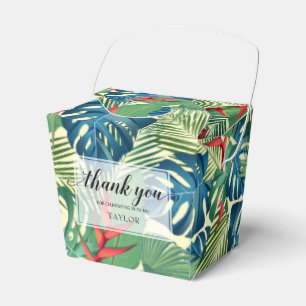 Tropical Flowers Greenery Thank You Favour Box