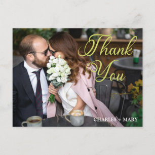 Tropical Flowers Heart & Typographic Photo Postcar Postcard