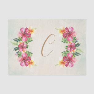 Tropical Flowers Hibiscus Plumeria Floral Elegant Tissue Paper