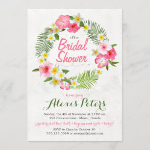 Tropical Flowers Invitation