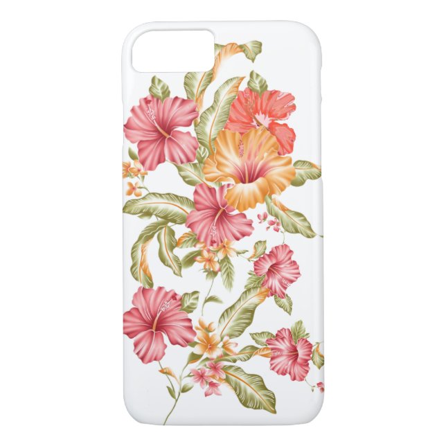 Tropical flowers iPhone 7 Case (Back)