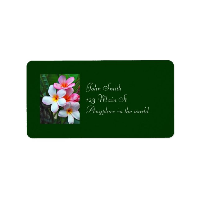 Tropical flowers label (Front)