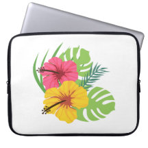 Tropical Flowers Laptop Case