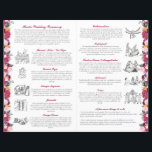 Tropical Flowers & Leaves Hindu Wedding Ceremony<br><div class="desc">This wedding ceremony program details the important steps of a hindu wedding to explain this to guests who may be unfamiliar or to help them follow along with the sacred rituals of this wonderful day. All of the colours can be edited in the design tool, and the text can be...</div>