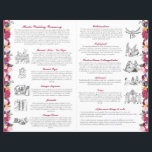 Tropical Flowers & Leaves Hindu Wedding Ceremony<br><div class="desc">This wedding ceremony program details the important steps of a hindu wedding to explain this to guests who may be unfamiliar or to help them follow along with the sacred rituals of this wonderful day. All of the colours can be edited in the design tool, and the text can be...</div>