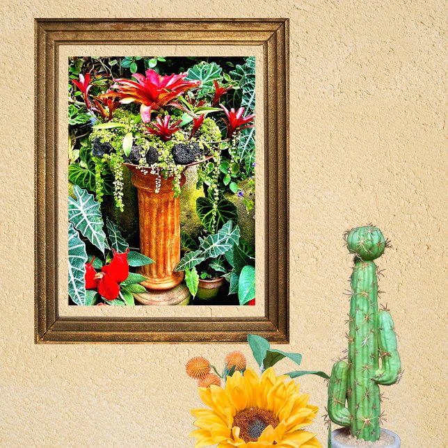Tropical Flowers Mexico Hacienda Garden Poster (Creator Uploaded)