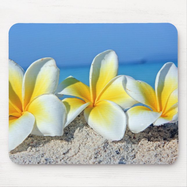 Tropical flowers mouse mat (Front)