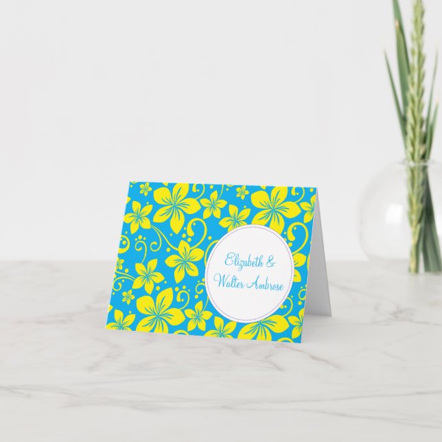 Tropical Flowers Note Card (Front)