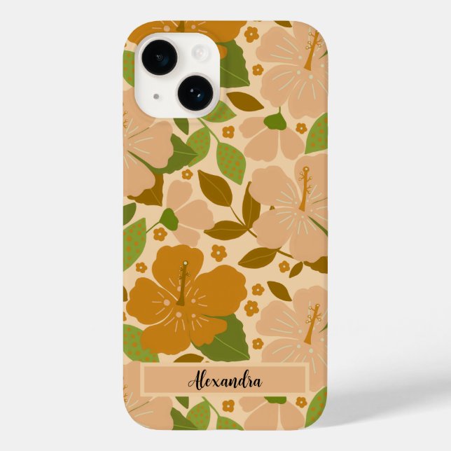 Tropical Flowers Personalised Case-Mate iPhon Case-Mate iPhone Case (Back)
