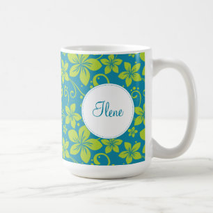 Tropical Flowers Personalised Mug