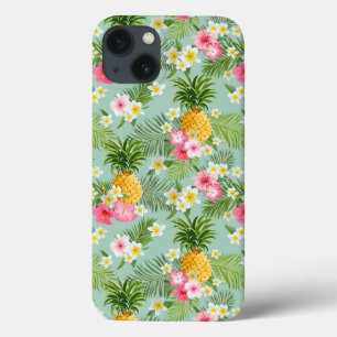 Tropical Flowers & Pineapples iPhone 13 Case